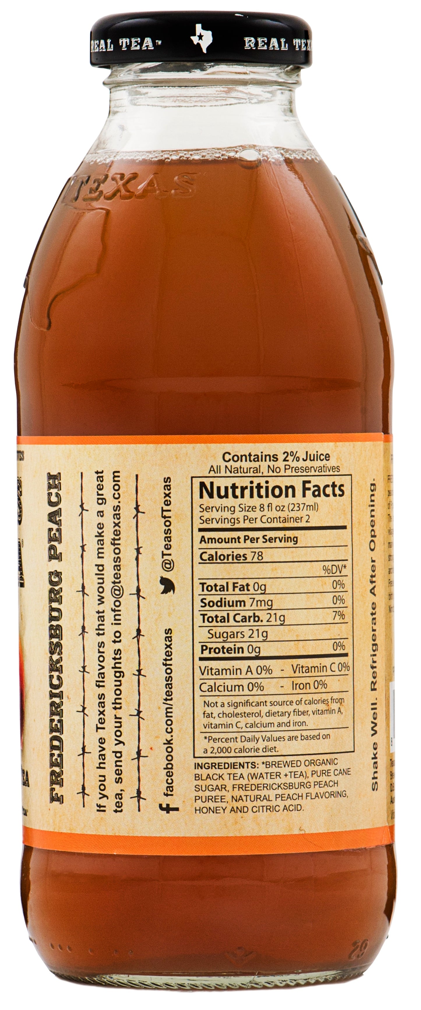 Fredericksburg Peach Tea (case)