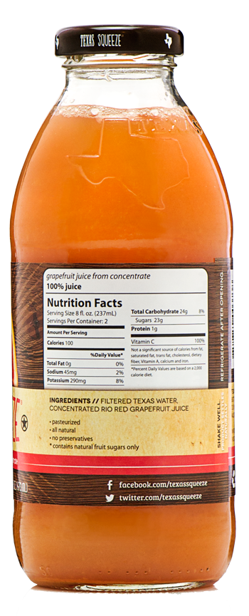 100% Texas Grown Grapefruit Juice (case)